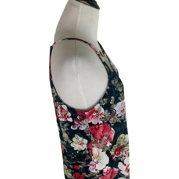 Simply Noelle Women's S/M Small Medium Knit Mini Dress Floral Print Sleeveless - Picture 4 of 7